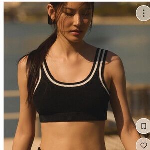 Alo yoga tennis club sweater knit bra